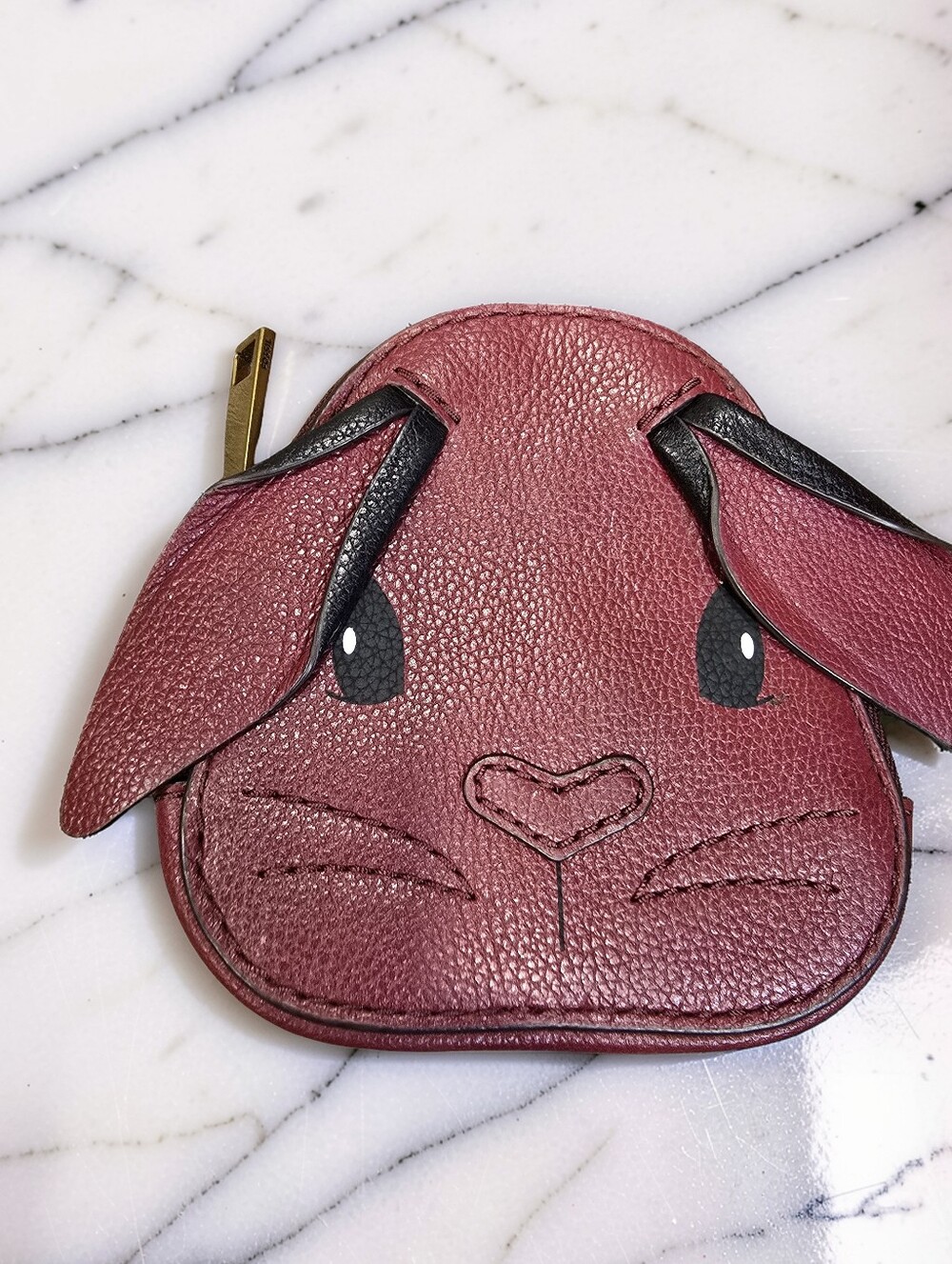 Fossil Sofia Leather Bunny Rabbit Coin Purse Pouch